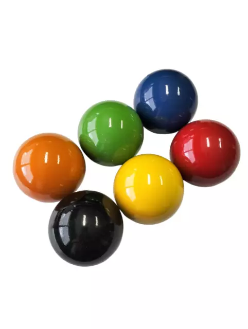 Set 6 bocce in agglomerato di legno mm 70 a 6 colori