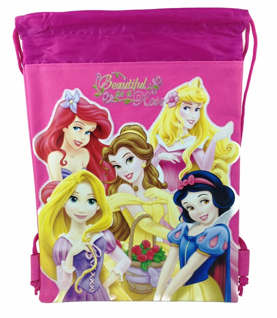 DISNEY PRINCESSES DRAWSTRING Theme Park Tote Bag Backpack Gym Bag Hot