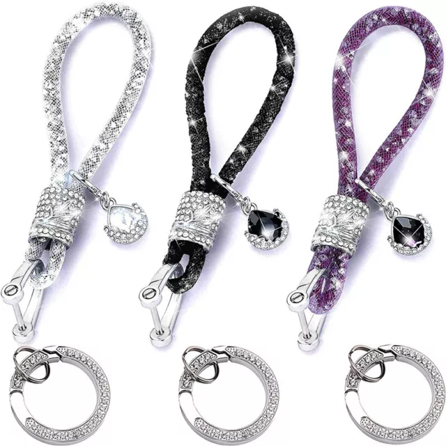 Crystal Car Keychain for Women Keychain Accessories with Bling Rhinestones