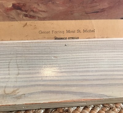 Vintage MAURICE UTRILLO, V 1922 Lithograph of Oil Painting Framed 32 x 26 Signed 7