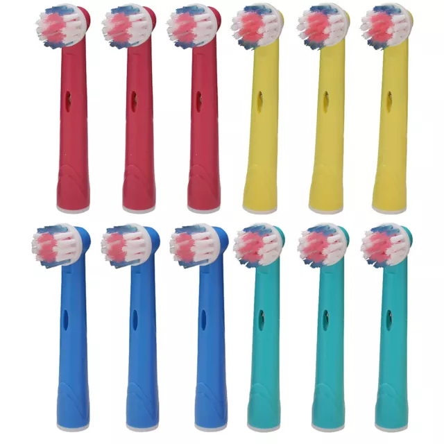 12 Aufsteckbürsten kompatibel für Oral B Zahnbürsten Ersatzbürsten, Kinder