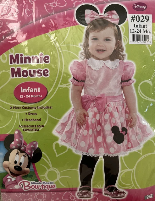 Disney Pink Minnie Mouse Costume Girls Bow-tique Infant 12-24 Months