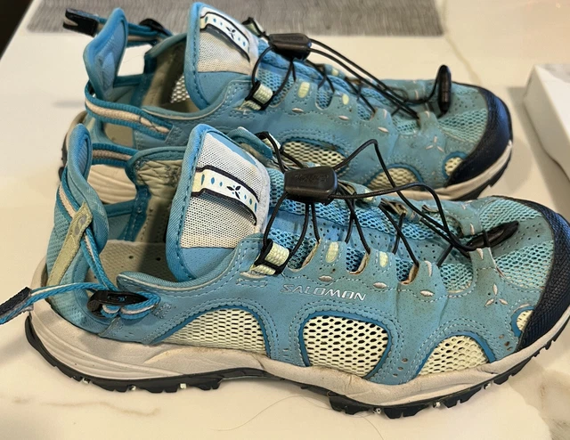 Salomon Womens Techamphibian 2 Hiking Shoes Bungee Lace Up 8M