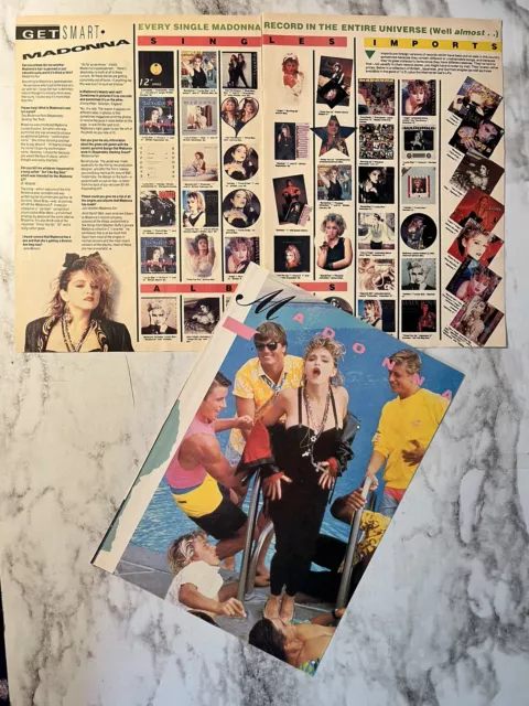 Madonna Pinup & Clipping From 80’s Teen Magazine.