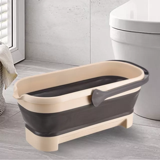 Rectangular Fishing Bucket with Handle Foldable Mop Bucket for Kitchen Bathroom