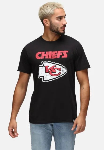 Recovered NFL Men Cotton T-Shirt Kansas City Chiefs Football Casual Pullover Tee