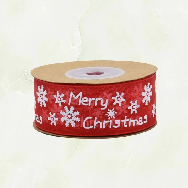 2 Rollen von 20m Weihnachten Ribbon Festliche Party Dekor Geschenk 12