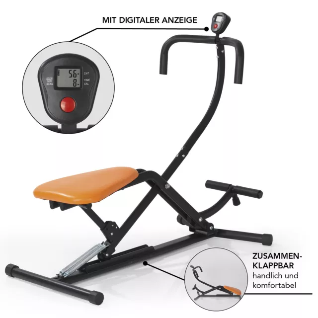 Heimtrainer Fitness Bauchmuskeltrainer Fitnessgerät klappbar Krafttraining Sport 3