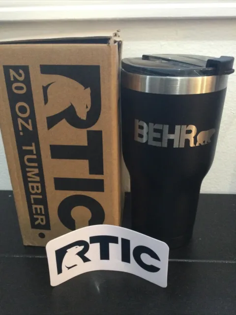 RTIC 20 oz Tumbler Hot Cold Double Wall Vacuum Insulated 20oz Matte Black 2022!