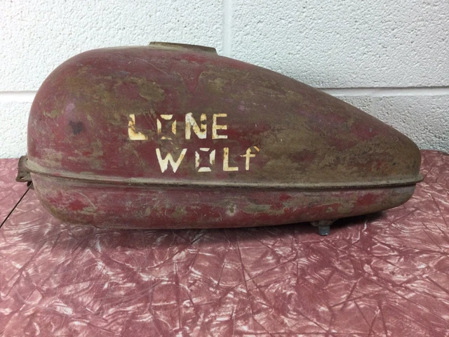 Vintage Steel Motorcycle Style Whizzer ? Schwinn ?  Mini Bike LONE WOLF Gas Tank