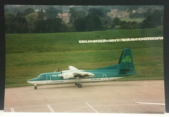 Vintage Photo Air Aer Lingus Commuter Fokker 50 EI-FKA Airline Plane Travel 2