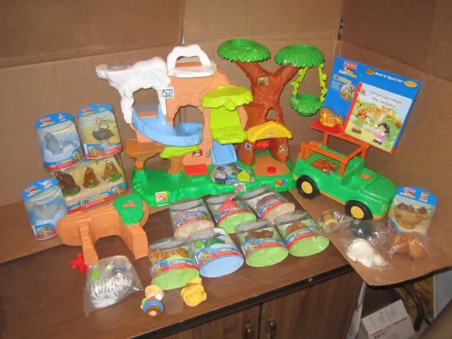Fisher Price Little People Animal Sounds Zoo Talkers No box New 24 figure  LOT