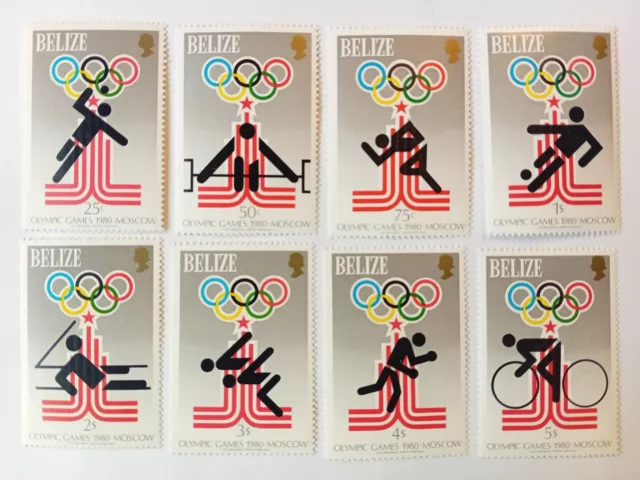 Belize stamps 1979, MI 432 - 439, Olympic games Moscow 1980