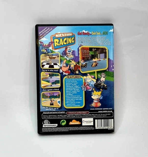 Cd Rom Racing Game NICKTOONS RACING - Windows PC CD-Rom | Nickelodeon Spongebob Ren ...