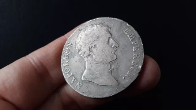 Très rare 5 francs argent Napoléon Ier type intermédiaire an 12 I Limoges