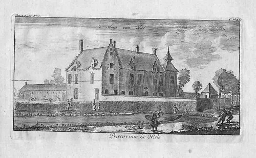 1700 - Nielerbroek Kasteel Nag Antwerp Engraving Belgique
