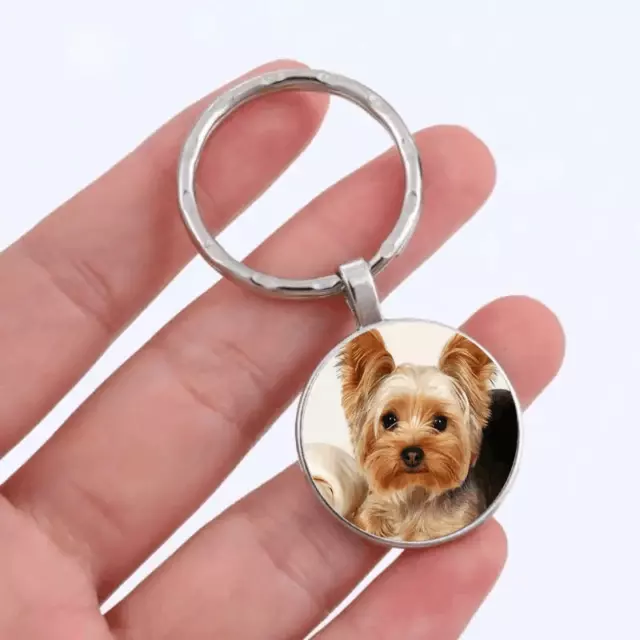 Fashion Cute Puppy Keychain Pendant Key Ring Car Keychain Gift New Men Women 2