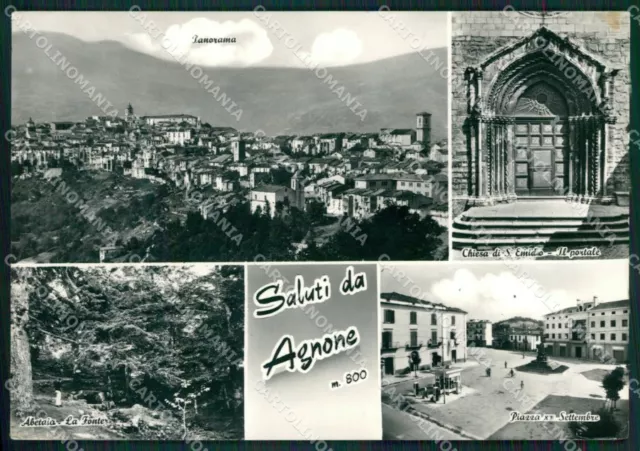 Isernia Agnone Saluti da Foto FG cartolina ZKM7534