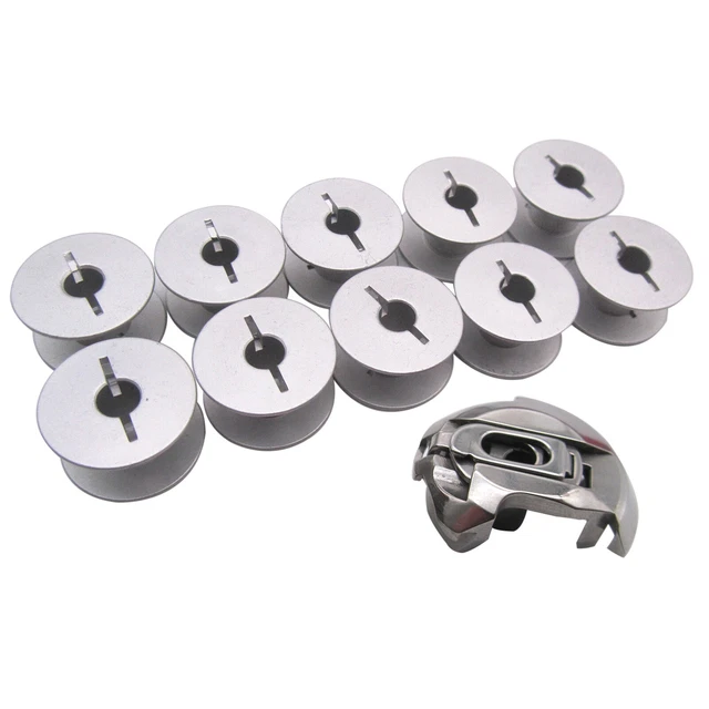 Bobbin Case Caja De Bobina Y 10 Bobinas Para Máquina De Coser Pfaff 260 262 362 463 563 11001200 Canette Machine A Coudre
