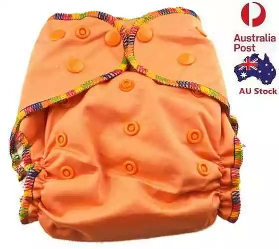 Baby Girly Orange Cloth Nappy Top Quality Modern Cloth Nappies With Free Liners