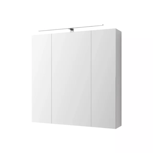 Armoire de toilette salle de bain avec miroir et LED 72,4x72x15 cm ML-Design®