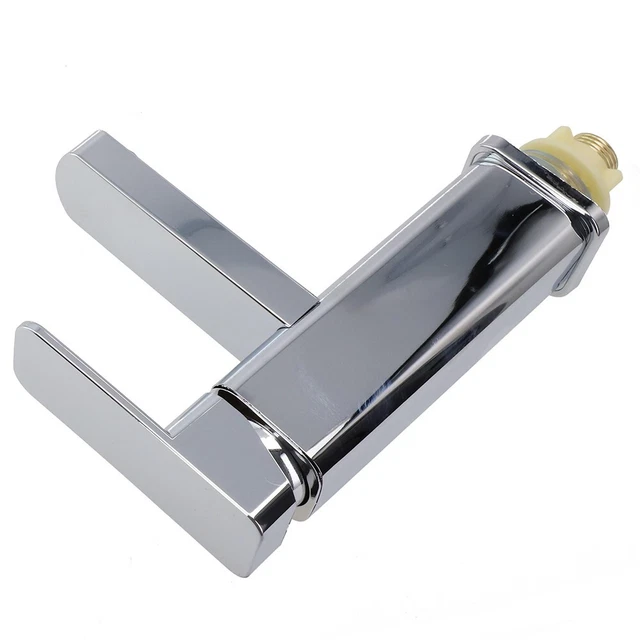 Grifo fregadero de cocina de acero inoxidable plateado grifo de lavabo de una sola manija