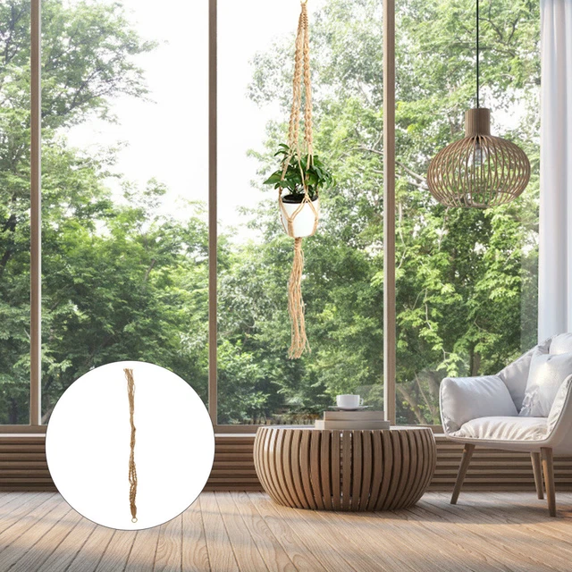 2 pièces Pot de fleur suspendu en macramé Supports de plantes suspendus