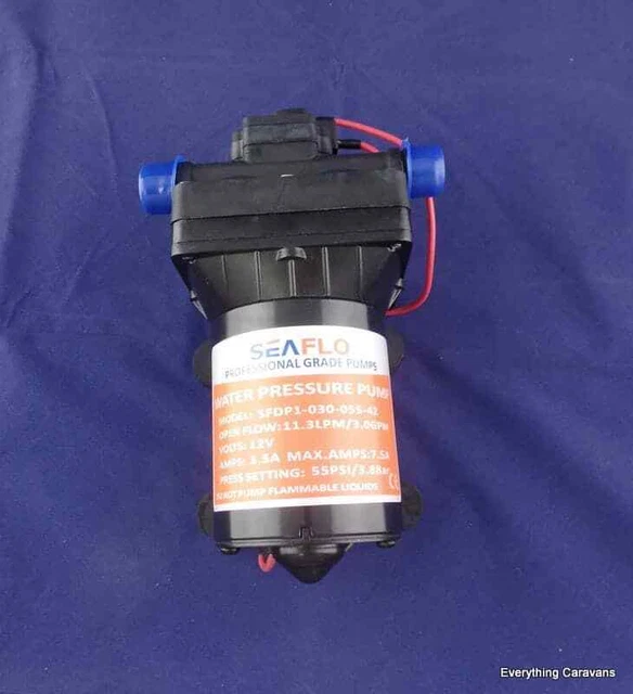 Seaflo Water Pressure Pump 11.3LPM open flow Caravan Motor Home Bus