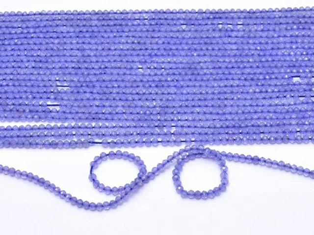 Natural AAA Blue Tanzanite 2mm-2.5mm Faceted Rondelle Beads | 13inch 1 Strand