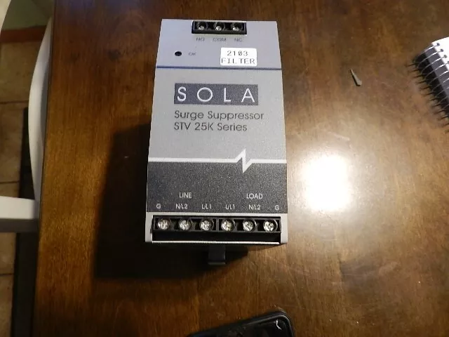 SOLA STV25K-10S Surge Suppressor, Single Phase 120VAC 20A, DIN Rail Mount