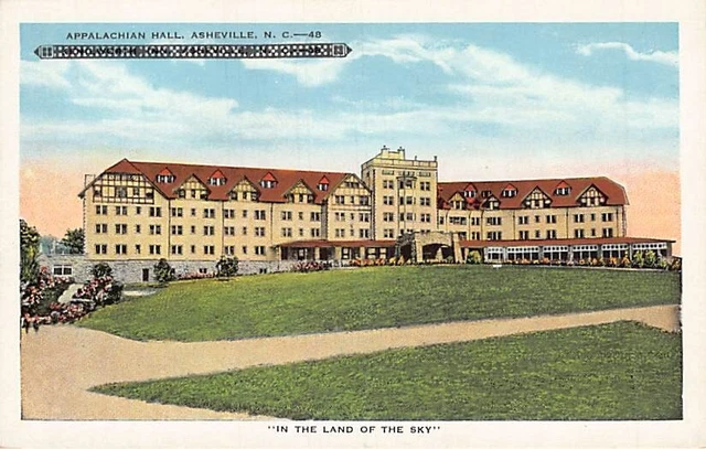 Postcard NC: Appalachian Hall, Asheville, North Carolina, WB, Unposted
