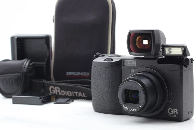 READ! [Near MINT w/GV-1] RICOH GR DIGITAL 8.1MP BLACK Digital Camera From JAPAN
