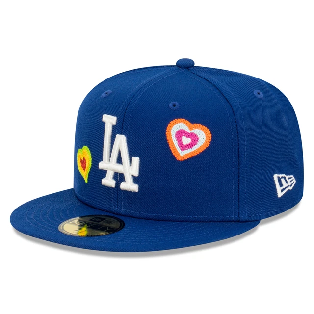 Men's New Era Royal Los Angeles Dodgers Chain Stitch Heart 59FIFTY Fitted Hat