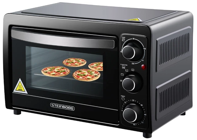 Minibackofen 15 Liter 1300 Watt Mini Backofen Pizzaofen Backofen  freistehend