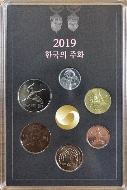 KOREA 2019, Mint Coin set(1/5/10/50/100/500 won) BU MS UNC