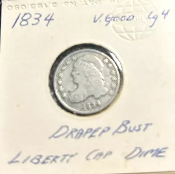 1834 Draped bust Dime 1834 Large 4