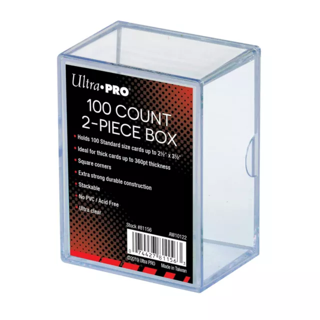 NEW Ultra Pro 100 Count 2-Piece Card Storage Box Case Sports Gaming MTG 81156
