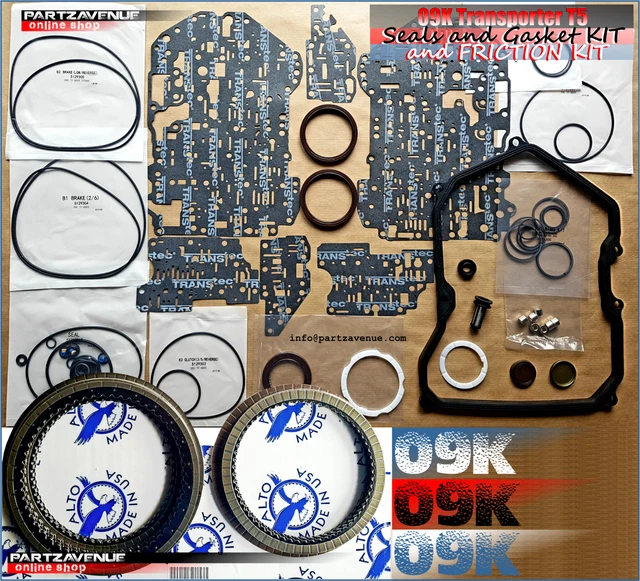 09K RÉVISION KIT Joint et Joint Kit Boîte de Vitesse Embrayage Friction ...