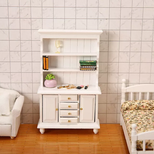 dollhouse three layers of four drawers display cabinet stand bookcase 1:12