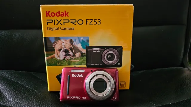 Red Kodak PixPro FZ53 16Mp 5x Optical Zoom 720p HD Video Digital Camera+Battery