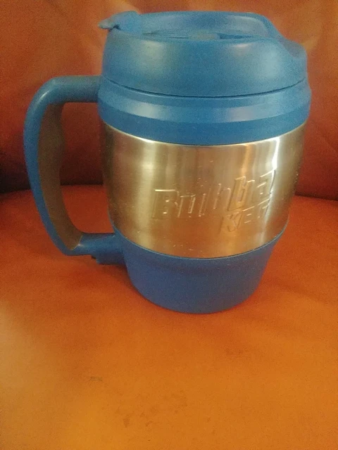 BUBBA KEG 52 Ounce Insulated Travel Mug Thermos Blue & Chrome Handle Flip Top