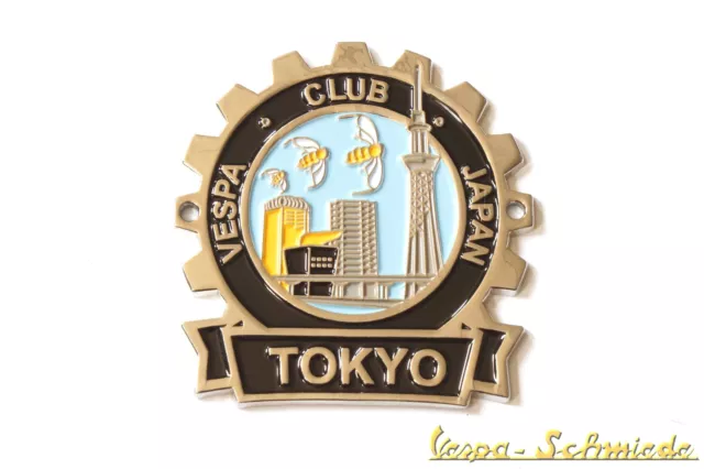 Metall-Plakette "Vespa Club Tokyo" - Limitiert auf 100 Stück weltweit! Japan