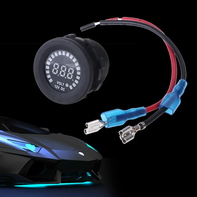 YIXISI Voltmetro per Auto Impermeabile DC 12V con Schermo Digitale a