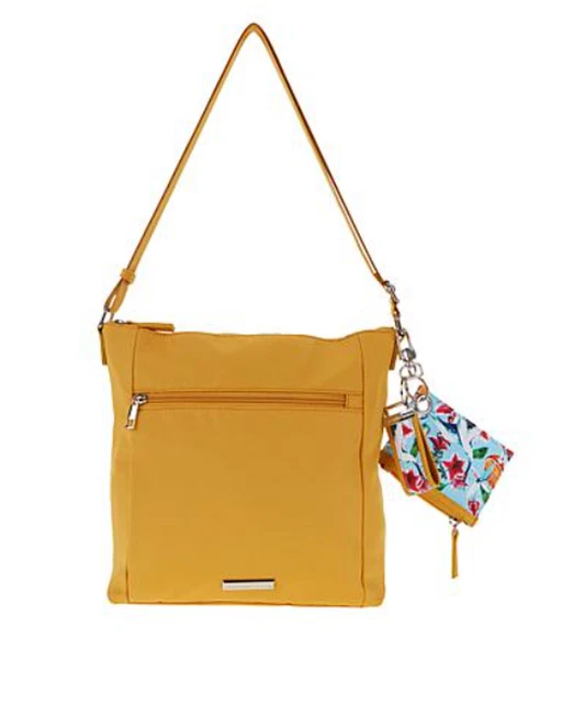 Samantha Brown To-Go Zip-Front Essential Crossbody Bag~ YELLOW