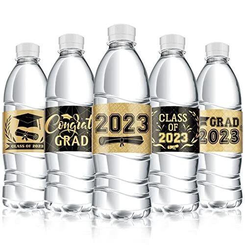 2023 GRADUATION DECORATIONS Water Bottle Labels Stickers Class of 16.
