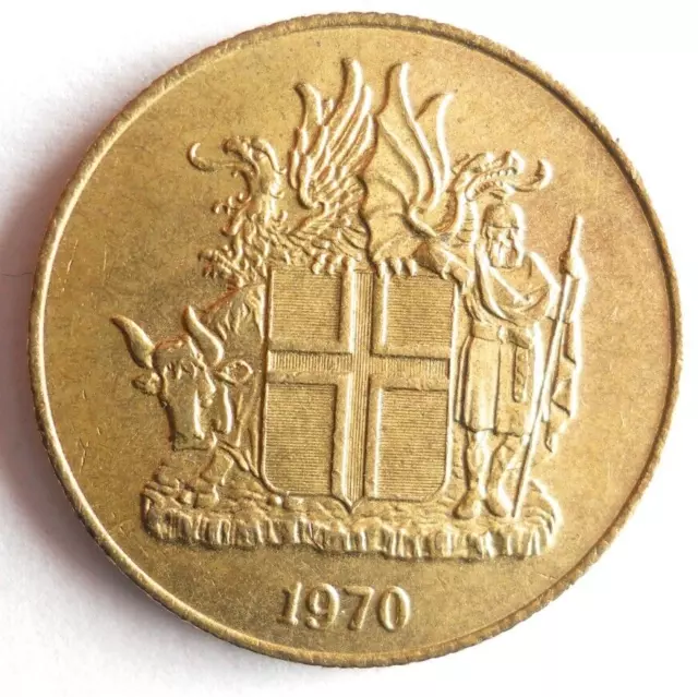 1970 Islande Krona - Excellent Pièce de Monnaie Islande Poubelle Zzz