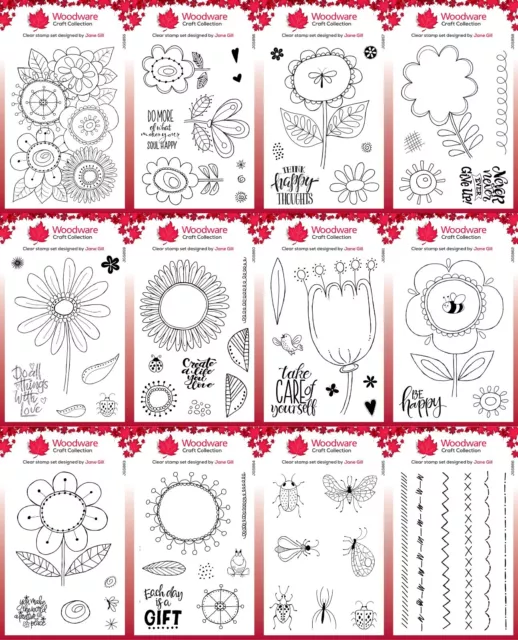 Woodware Clear Stamps - Petal Doodles by Francoise Read - Creative Expression