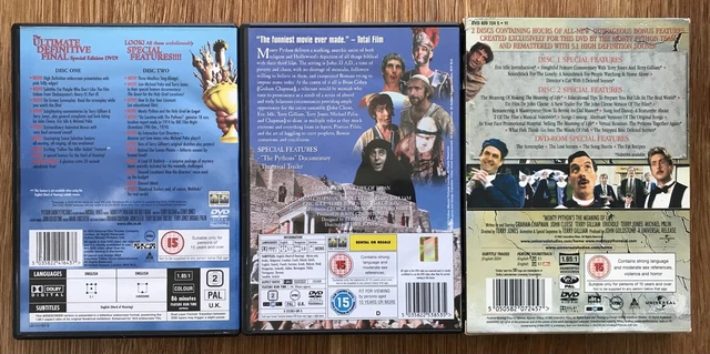 MONTY PYTHON AND the Holy Grail/Life of Brian/The Meaning of Life DVD’s ...