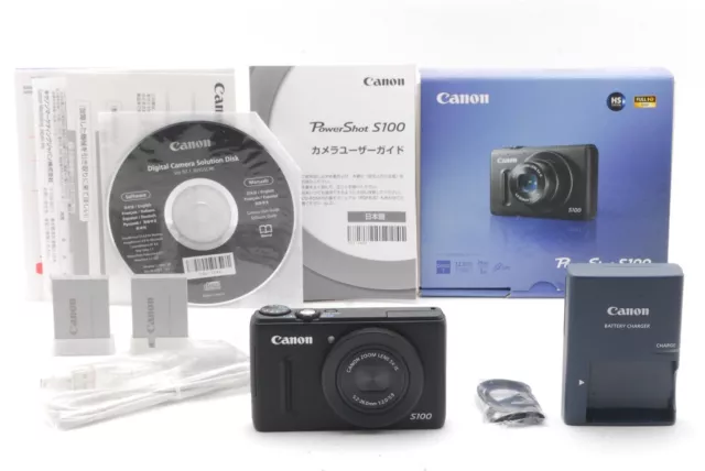 [TOP MINT W/BOX]Canon PowerShot S100 Black 12.1MP Digital Camera From Japan