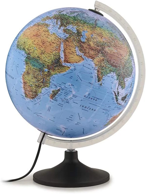 - Mappamondo Atmosphere Solid B, Luminoso, Girevole, Cartografia Fisico/Politica